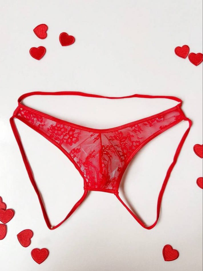 Men's Sexy Hollow Out Lace Underwear